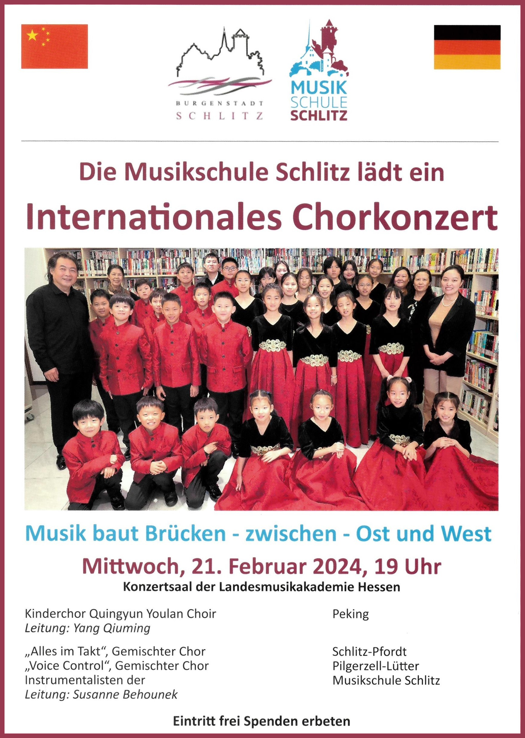 Internationales Chorkonzert mit chinesischem Kinderchor